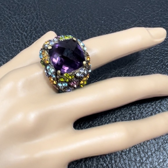 Heidi Daus Vintage Excellent Condition Swarovski Crystals size 9 ring - Picture 8 of 15